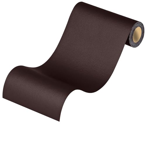 YFLeomry 3 Stück Kunstleder Selbstklebend 30x137cm Lederflicken Selbstklebend, Verschleißfest und Kratzfest, Leder Reparatur Set für Leder Reparatur und Renovierung(Braun) von YFLeomry
