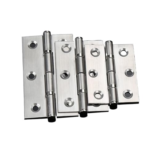 YFOZD Flachscharniere aus Edelstahl, Schranktür- und Fensterscharniere in Holzkiste mit Schrauben, Möbelbeschläge 2/2,5/3/4 Zoll(2 inch) von YFOZD