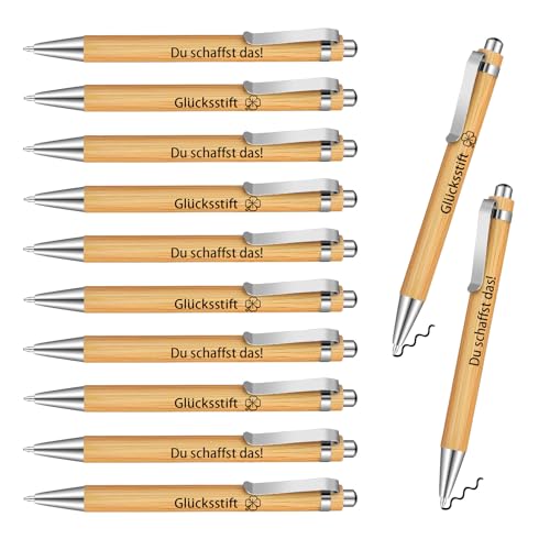 12 Stück Inspirierende Bambus,Personalisiert Inspirierende Kugelschreiber,Glücksbringer Schule Bambus Druckkugelschreiber,Motivation Stifte mit Spruch Holz für Büro,Geschäft,Schule und Zuhause 12 Stück Inspirierende Bambus,Personalisiert Inspirierende Kugelschreiber,Glücksbringer Schule Bambus Druckkugelschreiber,Motivation Stifte mit Spruch Holz für Büro,Geschäft,Schule und Zuhause von YFPOPONE