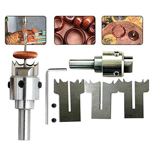 YFSAN Hölzerne dicke Ringhersteller Set, Stahlholzperlenbohrmaschine Bit Haushalt DIY -Werkzeuge zur Herstellung personalisierter Holzringe und Schmuck, 20 mm/21mm/22 mm Klinge (Silver) von YFSAN
