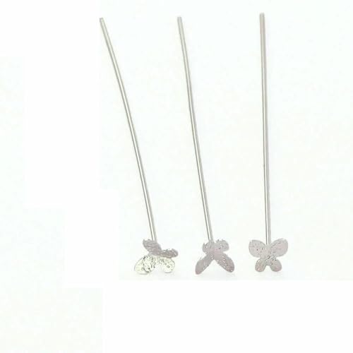(8579) 30 MM 40 MM 18 Karat Goldfarbe T-förmige Stifte Perlenstifte Verbinder DIY Schmuckherstellung Zubehör-8588-Platinfarbe von YFSHC