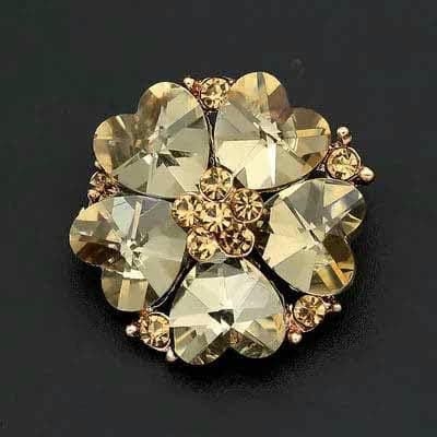 1 Stück/Los 30/38 mm Rock Nerz Kaschmir Strass Kristallknopf Nerz Kragenknopf Mantelknopf C271-gelb-30 mm von YFSHC
