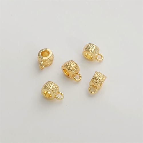1 Stück 14 Karat vergoldete Legierungs-Bail-Perlen DIY Halskette Armband Anhänger Charms Halter Spacer Connector Tube Bails Cord Bails-04 1 Stück 14 Karat vergoldete Legierungs-Bail-Perlen DIY Halskette Armband Anhänger Charms Halter Spacer Connector Tube Bails Cord Bails-04 von YFSHC