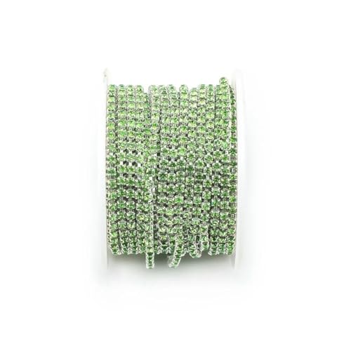 1 Yard 10 Yards/Rolle SS6-SS18 Kristall-Strasskette zum Aufnähen und Aufkleben, Strasssteine, Zierkette für Kleidung, DIY-Kettenzubehör, silberfarbene Basis, hellgrün, SS18, 4,4,0 mm, 10 Yards – Ro 1 Yard 10 Yards/Rolle SS6-SS18 Kristall-Strasskette zum Aufnähen und Aufkleben, Strasssteine, Zierkette für Kleidung, DIY-Kettenzubehör, silberfarbene Basis, hellgrün, SS18, 4,4,0 mm, 10 Yards – Ro von YFSHC