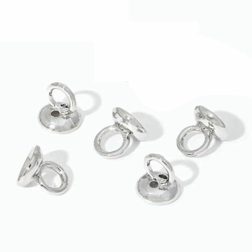 10/20 Stück 18 Karat Echtgold plattierte Endkappe für Schmuck, Quetschperlen, Materialien zur Schmuckherstellung, Muschelperlenspitze, DIY-Zubehör-Rhodium Plated_b-20 Stück 10/20 Stück 18 Karat Echtgold plattierte Endkappe für Schmuck, Quetschperlen, Materialien zur Schmuckherstellung, Muschelperlenspitze, DIY-Zubehör-Rhodium Plated_b-20 Stück von YFSHC