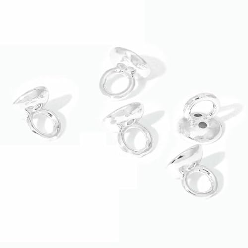 10/20 Stück 18 Karat Echtgold plattierte Endkappe für Schmuck, Quetschperlen, Materialien zur Schmuckherstellung, Muschelperlenspitze, DIY-Zubehör-versilbert_b-20 Stück 10/20 Stück 18 Karat Echtgold plattierte Endkappe für Schmuck, Quetschperlen, Materialien zur Schmuckherstellung, Muschelperlenspitze, DIY-Zubehör-versilbert_b-20 Stück von YFSHC