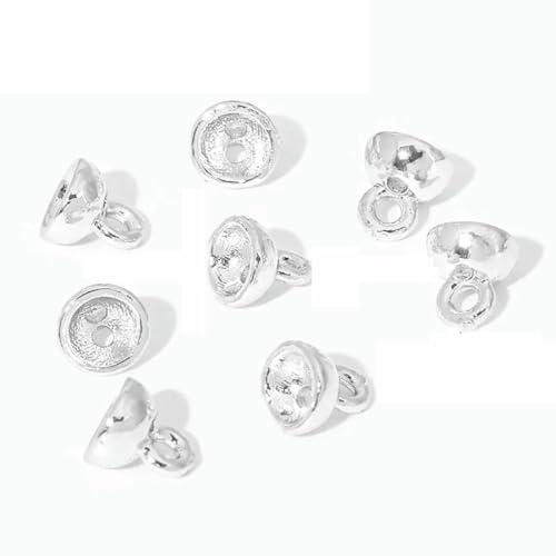 10/20 Stück 18 Karat Echtgold plattierte Endkappen für Schmuck, Quetschperlen, Materialien zur Schmuckherstellung, Muschelperlenspitze, DIY-Zubehör-versilbert_a-10 Stück 10/20 Stück 18 Karat Echtgold plattierte Endkappen für Schmuck, Quetschperlen, Materialien zur Schmuckherstellung, Muschelperlenspitze, DIY-Zubehör-versilbert_a-10 Stück von YFSHC