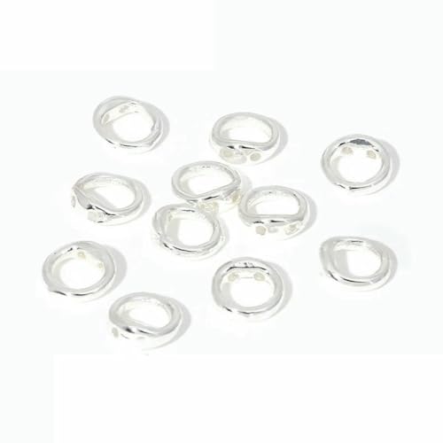 10/20 Stück 18 Karat Echtgold vergoldete Endkappen für Schmuck, Crimpperlen, Schmuckherstellungsmaterialien, Muschelperlenspitze, DIY-Zubehör-versilbert-10 Stück 10/20 Stück 18 Karat Echtgold vergoldete Endkappen für Schmuck, Crimpperlen, Schmuckherstellungsmaterialien, Muschelperlenspitze, DIY-Zubehör-versilbert-10 Stück von YFSHC