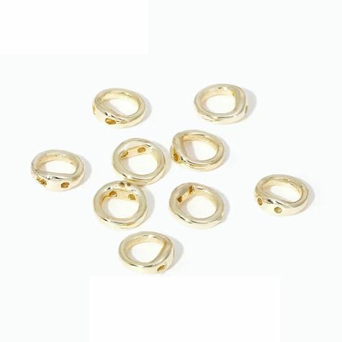 10/20 Stück 18 Karat vergoldete Crimpperle für Schmuck, Perlenabdeckung, Perlenspitze, Kugelkettenverbinder, DIY-Zubehör, Crimps Endperle-14K Echtgold plattiert_c-10 Stück 10/20 Stück 18 Karat vergoldete Crimpperle für Schmuck, Perlenabdeckung, Perlenspitze, Kugelkettenverbinder, DIY-Zubehör, Crimps Endperle-14K Echtgold plattiert_c-10 Stück von YFSHC