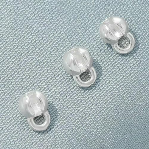 10/20 Stück 18 Karat vergoldete Quetschperlen für Schmuck, Perlenabdeckung,Perlenspitze,Kugelkettenverbinder, DIY-Zubehör, Quetschperlen-Endperle - versilbert_a-10 Stück 10/20 Stück 18 Karat vergoldete Quetschperlen für Schmuck, Perlenabdeckung,Perlenspitze,Kugelkettenverbinder, DIY-Zubehör, Quetschperlen-Endperle - versilbert_a-10 Stück von YFSHC