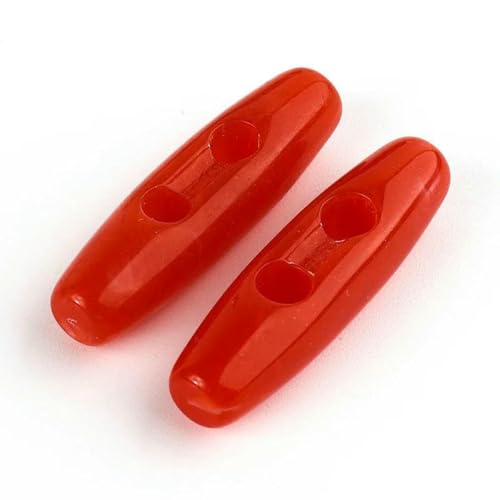 10/20 Stück 4 cm bunte Acryl-Hornschnalle für Mantel, Windjacke, Olivenknöpfe, DIY-Pullover, Kleidungsdekoration, Nähzubehör, Rot, 5 x 40 mm, 20 Stück 10/20 Stück 4 cm bunte Acryl-Hornschnalle für Mantel, Windjacke, Olivenknöpfe, DIY-Pullover, Kleidungsdekoration, Nähzubehör, Rot, 5 x 40 mm, 20 Stück von YFSHC