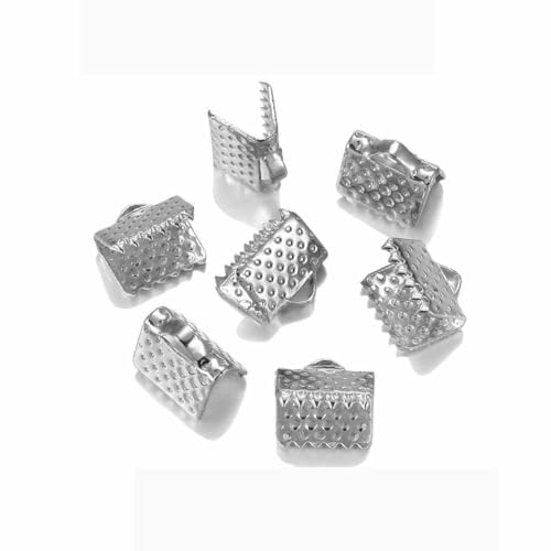 10–50 Stück Quetschperlen, Cove-Verschlüsse, Kordel-Endkappen, Schnurband, Lederclip, Foldover-Verbinder, Zubehör für DIY-Schmuckteile, Rhodium, 10 mm 10–50 Stück Quetschperlen, Cove-Verschlüsse, Kordel-Endkappen, Schnurband, Lederclip, Foldover-Verbinder, Zubehör für DIY-Schmuckteile, Rhodium, 10 mm von YFSHC