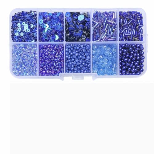 10 Gitter-Set Box Reisperlen Pailletten Imitation Perlenmaterial Packung 1 Box/Pack-style10-1set von YFSHC