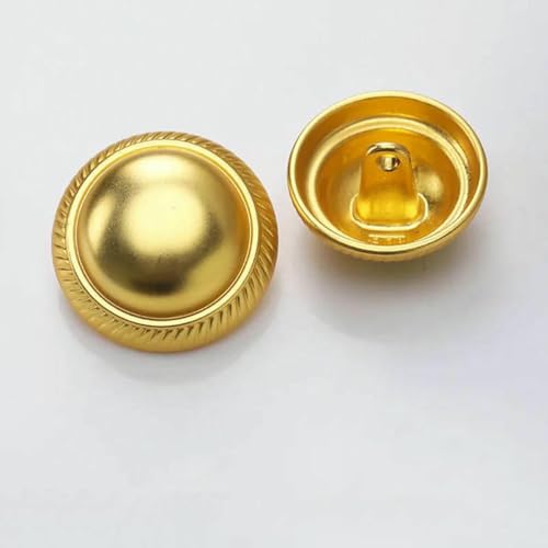 10 Stück/Los, Größe: 15 mm – 23,0 mm, neue Modelle, Pilz-Metallknöpfe, modische Knöpfe, Nähzubehör für Damenhemden und Jacken (3335), nebliges Gold, 23,0 mm, 10 Stück von YFSHC