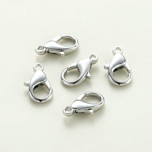10 Stück/Los 14K 18K vergoldete Halsketten-Verlängerungskette, Karabinerverschlüsse, Biegering-Verbinder, Clips für DIY-Schmucktaschen, Bastelarbeiten, Platin, 6 x 12 mm 10 Stück/Los 14K 18K vergoldete Halsketten-Verlängerungskette, Karabinerverschlüsse, Biegering-Verbinder, Clips für DIY-Schmucktaschen, Bastelarbeiten, Platin, 6 x 12 mm von YFSHC