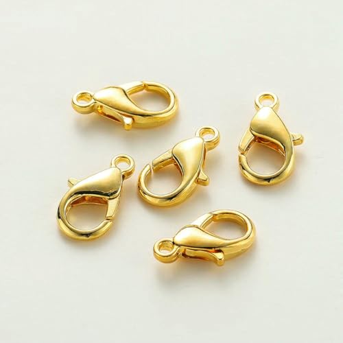 10 Stück/Los 14K 18K vergoldete Halsketten-Verlängerungskette mit Karabinerverschlüssen, Biegering-Verbinder-Clips für DIY-Schmucktaschen, Bastelarbeiten, 18K Gold, 5 x 10 mm 10 Stück/Los 14K 18K vergoldete Halsketten-Verlängerungskette mit Karabinerverschlüssen, Biegering-Verbinder-Clips für DIY-Schmucktaschen, Bastelarbeiten, 18K Gold, 5 x 10 mm von YFSHC