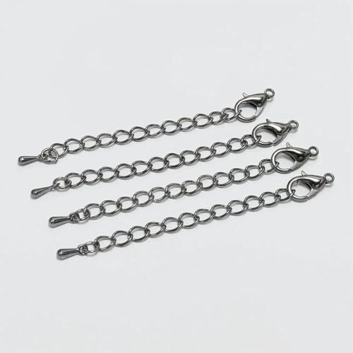 10 Stück/Los 50 70 mm Ton Erweiterte Verlängerung Schwanzkette Karabinerverschlüsse Anschluss für DIY Armband Halskette Schmuckherstellung-GunBlack10-70mm 10 Stück/Los 50 70 mm Ton Erweiterte Verlängerung Schwanzkette Karabinerverschlüsse Anschluss für DIY Armband Halskette Schmuckherstellung-GunBlack10-70mm von YFSHC