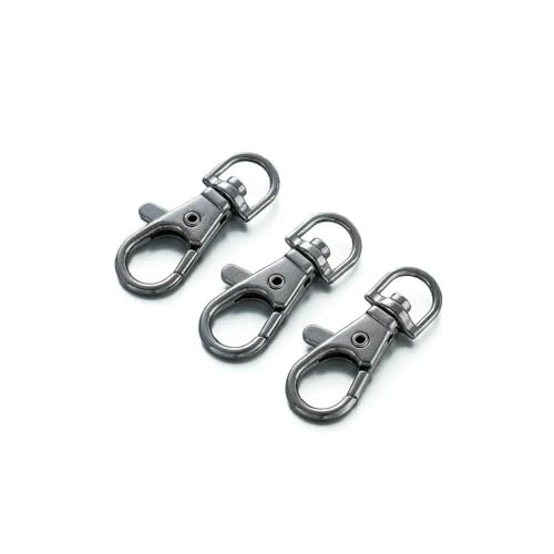 10 Stück/Los Drehbarer Karabinerhaken Schlüsselanhänger Geteilter Schlüsselringverbinder für Taschengürtel Hundeketten DIY Schmuckherstellung - Gun Black - 38 x 17 mm 10 Stück/Los Drehbarer Karabinerhaken Schlüsselanhänger Geteilter Schlüsselringverbinder für Taschengürtel Hundeketten DIY Schmuckherstellung - Gun Black - 38 x 17 mm von YFSHC
