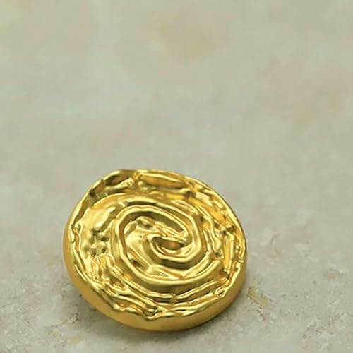 10 Stück/Los Goldenes Nähzubehör für Kleidung Metallknöpfe Mäntel DIY Bastelbedarf Handarbeiten Nähzubehör Neu-L12-1-15mm von YFSHC
