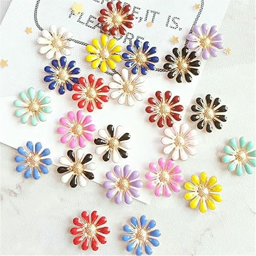 10 Stück/Los Legierung Tropfen Öl Metallknöpfe Kind DIY Haarschmuck Sonnenblume Braut Kopfbedeckung Material Dekorative Knöpfe-12 10 Stück/Los Legierung Tropfen Öl Metallknöpfe Kind DIY Haarschmuck Sonnenblume Braut Kopfbedeckung Material Dekorative Knöpfe-12 von YFSHC
