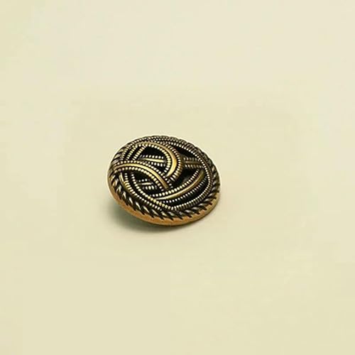 10 Stück/Los Neue Metallknöpfe Retro Kupfermantel Nähen für Herren- und Damenbekleidung Dekoration Knopfzubehör-10 Stück S18-20mm von YFSHC
