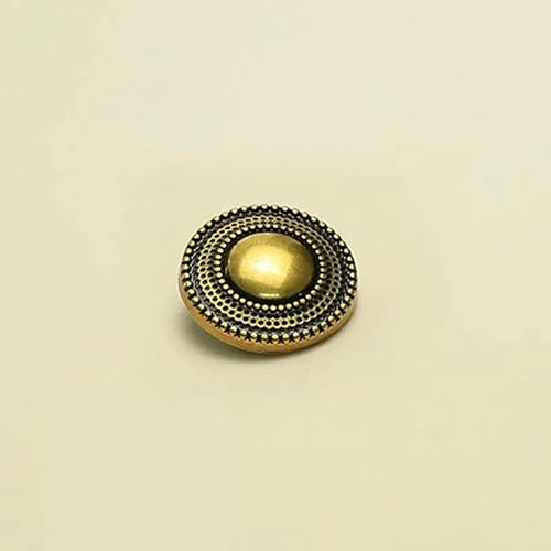10 Stück/Los Neue Metallknöpfe Retro Kupfermantel Nähen für Herren- und Damenbekleidung Dekoration Knopfzubehör-10 Stück S4-23,0 mm von YFSHC