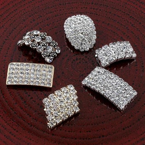10 Stück/Los Neugeborenen Rechteck Metall Flatback Kristallknopf für Handwerk Bling Legierung Strassknopf für Grils Haarschmuck-C 10 Stück/Los Neugeborenen Rechteck Metall Flatback Kristallknopf für Handwerk Bling Legierung Strassknopf für Grils Haarschmuck-C von YFSHC