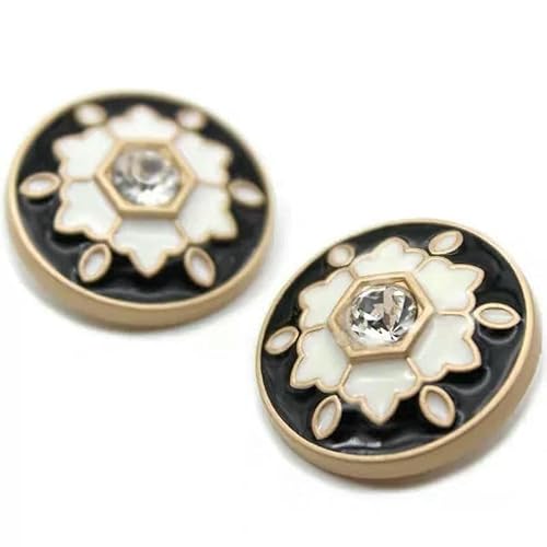 10 Stück/Los Retro Metallknöpfe Damen Herren Mantel Dekoration Knopf Runde DIY Kleidung Nähzubehör-10 Stück S1-25mm von YFSHC