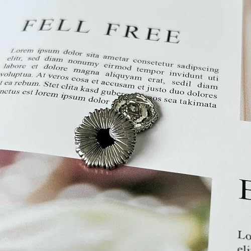 10 Stück/Los einfache modische dekorative Blumenknöpfe DIY Nähmantel Ölblumen-Metallknöpfe-5-782-2-18mm von YFSHC