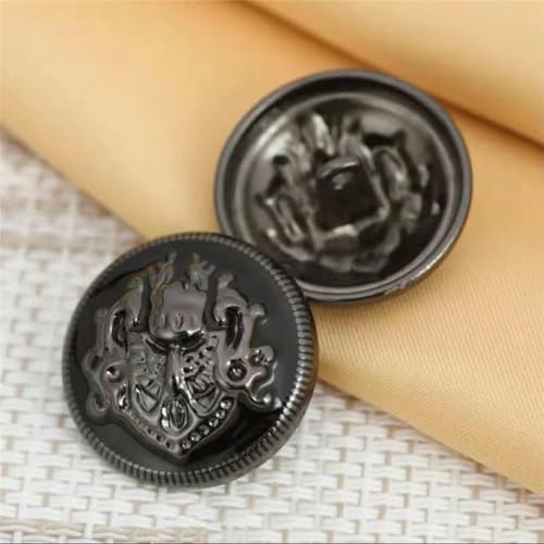 10 Stück 10/15/20/25 mm Vintage runder Metallknopf im britischen Stil für Mantel, Anzug, Jacke, Trenchcoat, lässiger Preppy-Stil, dekorative Knöpfe-Schwarz-25 mm-10 Stück 10 Stück 10/15/20/25 mm Vintage runder Metallknopf im britischen Stil für Mantel, Anzug, Jacke, Trenchcoat, lässiger Preppy-Stil, dekorative Knöpfe-Schwarz-25 mm-10 Stück von YFSHC