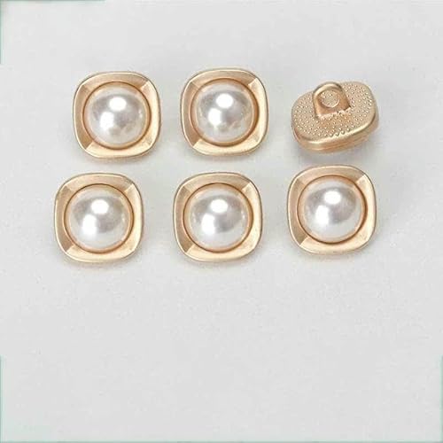 10 Stück 11 mm runde Perlmuttknöpfe für Kleidung, Hemden, Pullover, Strickjacken, Blusen, Luxus-Metallknopf DIY Nähzubehör-1-1 von YFSHC