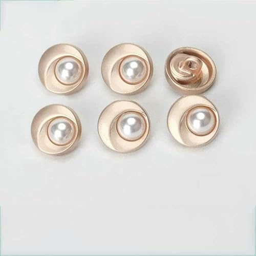10 Stück 11 mm runde Perlmuttknöpfe für Kleidung, Hemden, Pullover, Strickjacken, Blusen, Luxus-Metallknopf DIY Nähzubehör-15 von YFSHC
