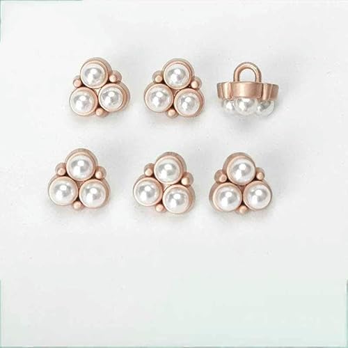10 Stück 11 mm runde Perlmuttknöpfe für Kleidung, Hemden, Pullover, Strickjacken, Blusen, Luxus-Metallknopf DIY Nähzubehör-2-1 von YFSHC