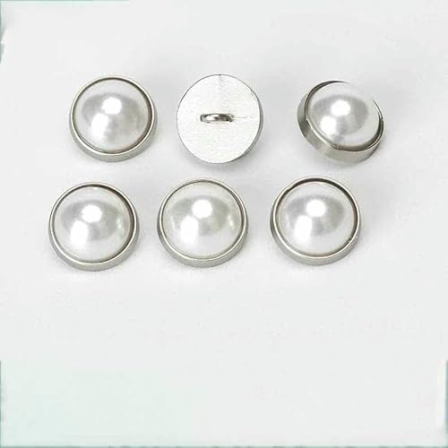 10 Stück 11 mm runde Perlmuttknöpfe für Kleidung, Hemden, Pullover, Strickjacken, Blusen, Luxus-Metallknopf DIY Nähzubehör-7 von YFSHC