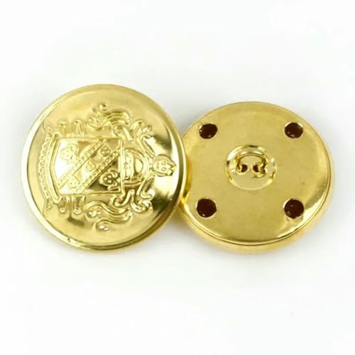 10 Stück 12–30 mm Metallknopf, Retro-Schaft, flache Knöpfe, hohle Kupferschnallen, Hemd, Mantel, Kleidung, Jeans, Verschluss, DIY-Nähzubehör, B3-13-Gold-28 mm von YFSHC