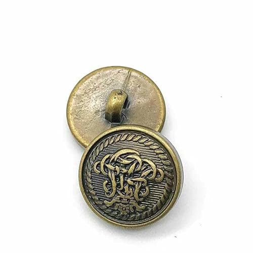 10 Stück 15/18/21/25 mm goldene goldfarbene Knöpfe Kleidungsstück Mantel Nähzubehör Knöpfe zum Basteln von Kleidung-2-25 mm von YFSHC