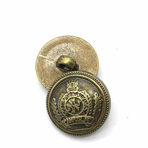 10 Stück 15/18/21/25 mm goldene goldfarbene Knöpfe Kleidungsstück Mantel Nähzubehör Knöpfe zum Basteln von Kleidung-5-25 mm von YFSHC