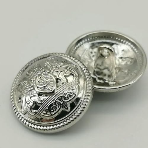 10 Stück 20 mm Mode Vintage Design Kleidung Nähknöpfe Jacke Mantel Metallknöpfe Kleidungsstück Designer DIY Bastelbedarf Schnalle-19–20 mm 10 Stück von YFSHC