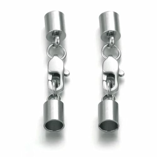 10 Stück Edelstahl Lederbänder Karabinerverschlüsse Haken Verbinder für Schmuckherstellung Zubehör Zubehör Teile Bulk-JC043S-G von YFSHC