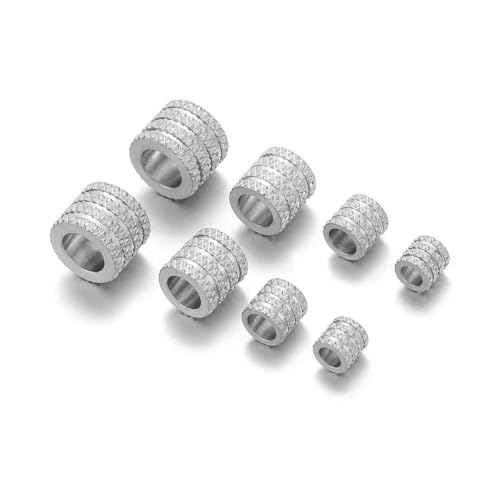 10 Stück Edelstahl-Zylinder mit großem Loch, lose Abstandsperlen, Charms für DIY-Schmuckherstellung, Armbänder, Halsketten, Befunde, Großhandel, Stahlfarbe, 10 x 8 x 6 mm Loch 10 Stück Edelstahl-Zylinder mit großem Loch, lose Abstandsperlen, Charms für DIY-Schmuckherstellung, Armbänder, Halsketten, Befunde, Großhandel, Stahlfarbe, 10 x 8 x 6 mm Loch von YFSHC