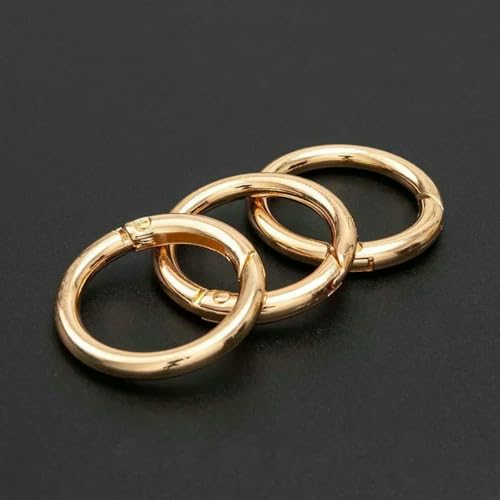 10 Stück Metall-O-Ring-Federverschlüsse für DIY-Schmuck, zu öffnen, runder Karabiner, Schlüsselanhänger, Taschenclips, Haken, Hundekettenschnallen, Verbinder, Gold, 33,0 mm 10 Stück Metall-O-Ring-Federverschlüsse für DIY-Schmuck, zu öffnen, runder Karabiner, Schlüsselanhänger, Taschenclips, Haken, Hundekettenschnallen, Verbinder, Gold, 33,0 mm von YFSHC