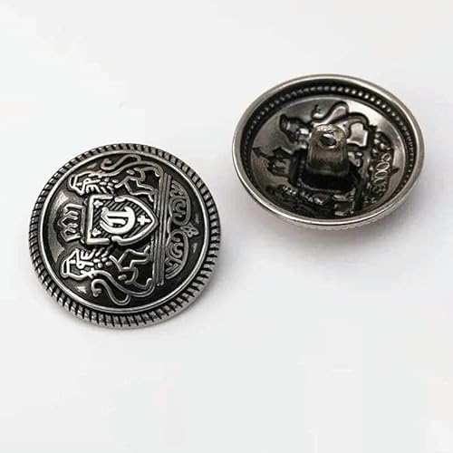 10 Stück Metallknöpfe für Kleidung, Nähzubehör, DIY, Vintage-Goldknöpfe für Kleidung, Mode, Mantel, Bluse, Knöpfe, Farbe 1–18 mm (10 Stück) von YFSHC