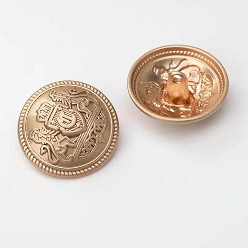 10 Stück Metallknöpfe für Kleidung, Nähzubehör, DIY, Vintage-Goldknöpfe für Kleidung, Mode, Mantel, Bluse, Knöpfe, Farbe 6–20 mm (10 Stück) von YFSHC