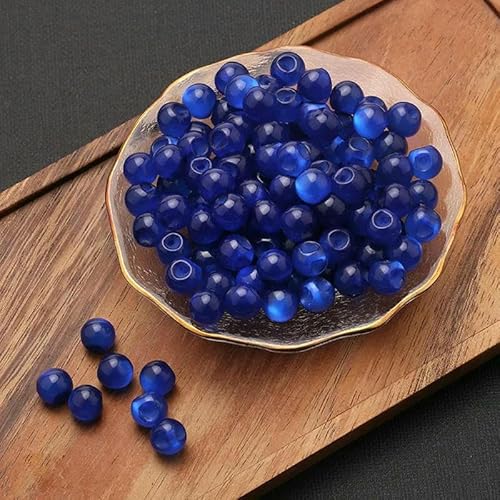 10 Stück Retro-Perlenknöpfe, Pilz-Jade-Perlen-Imitation, Knöpfe für DIY Cheongsam-Kleidung, Kleider, Kleidungsstücke, Nähen, Basteln, Zubehör, blau, 10 mm, 10 Stück von YFSHC