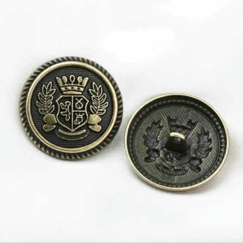10 Stück Vintage Britische Weizenkrone Uniform Metallknöpfe für Kleidung Einfache dekorative Knöpfe-5-396-5-18mm 10 Stück Vintage Britische Weizenkrone Uniform Metallknöpfe für Kleidung Einfache dekorative Knöpfe-5-396-5-18mm von YFSHC
