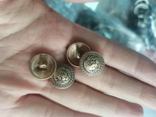 10 Stück Vintage Metallknöpfe Anzug Trenchcoat Vintage Golden Rundmantel Dekorativer Knopf Zubehör-3-25MM 10 Stück Vintage Metallknöpfe Anzug Trenchcoat Vintage Golden Rundmantel Dekorativer Knopf Zubehör-3-25MM von YFSHC
