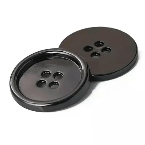 10 Stück Zinklegierungsknöpfe 4-Loch-Knöpfe Schwarz/Gold Modische runde Knöpfe Freizeitkleidung Hemd Mantelknöpfe-Schwarz-15mm 10 Stück Zinklegierungsknöpfe 4-Loch-Knöpfe Schwarz/Gold Modische runde Knöpfe Freizeitkleidung Hemd Mantelknöpfe-Schwarz-15mm von YFSHC