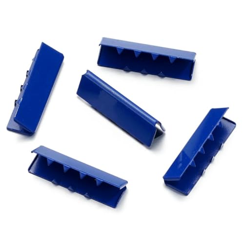 10 Stück bunte Quetschperlen, Hohlverschlüsse, Kordel-Endkappen, Schnurband, Lederclip, Faltverbinder für DIY-Schmuckzubehör, Dunkelblau, 8,5 x 25 mm 10 Stück bunte Quetschperlen, Hohlverschlüsse, Kordel-Endkappen, Schnurband, Lederclip, Faltverbinder für DIY-Schmuckzubehör, Dunkelblau, 8,5 x 25 mm von YFSHC