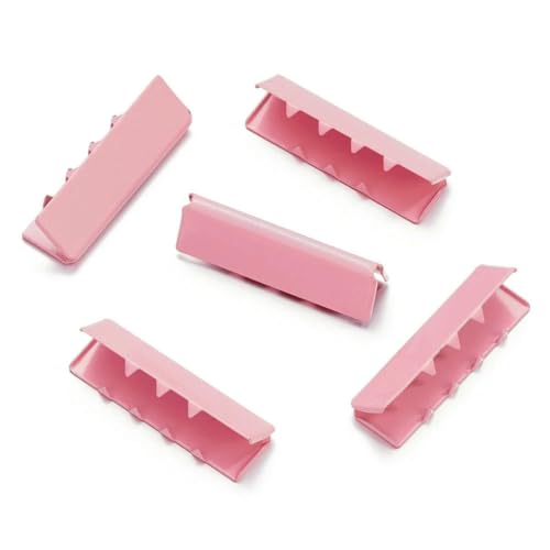 10 Stück bunte Quetschperlen, Hohlverschlüsse, Kordel-Endkappen, Schnurband, Lederclip, Faltverbinder für DIY-Schmuckzubehör, Hellrosa, 8,5 x 30 mm 10 Stück bunte Quetschperlen, Hohlverschlüsse, Kordel-Endkappen, Schnurband, Lederclip, Faltverbinder für DIY-Schmuckzubehör, Hellrosa, 8,5 x 30 mm von YFSHC