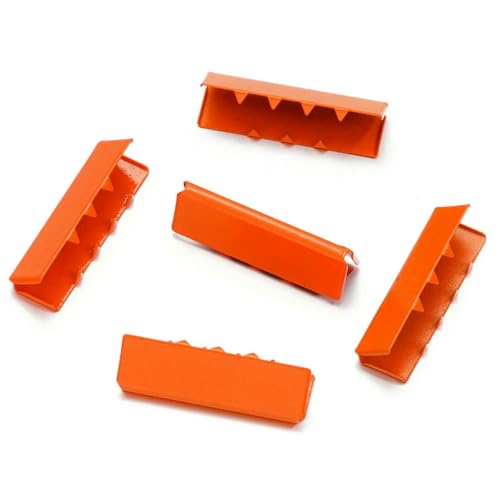 10 Stück bunte Quetschperlen, Hohlverschlüsse, Kordel-Endkappen, Schnurband, Lederclip, Faltverbinder für DIY-Schmuckzubehör, Orange, 8,5 x 30 mm 10 Stück bunte Quetschperlen, Hohlverschlüsse, Kordel-Endkappen, Schnurband, Lederclip, Faltverbinder für DIY-Schmuckzubehör, Orange, 8,5 x 30 mm von YFSHC